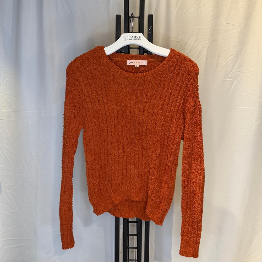 Crave Fame‎ Burnt Orange Ribbed Sweater